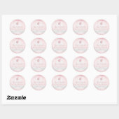 PixDezines Bat Mitzvah Roze Waterverf Ronde Sticker (Vel)