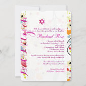 PixDezines Bat Mitzvah/vlinders Kaart (Achterkant)