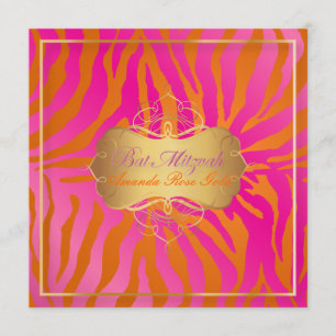 PixDezines Bat Mitzvah/zebra strepen Kaart