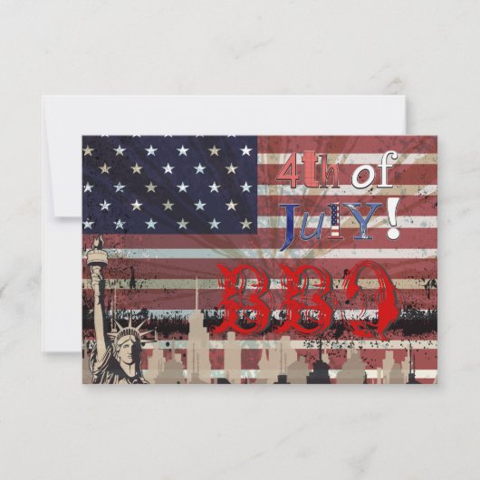 PixDezines BBQ, 4de juli uitnodigingen (Voorkant)