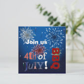 PixDezines BBQ, 4de juli uitnodigingen (Staand voorkant)