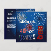 PixDezines BBQ uitnodigingen 4 juli (Voorkant / Achterkant)