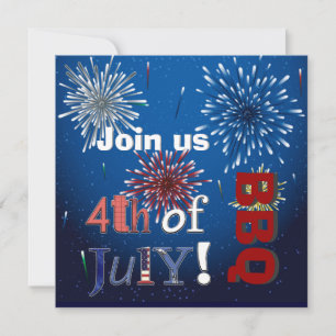 PixDezines BBQ uitnodigingen 4 juli