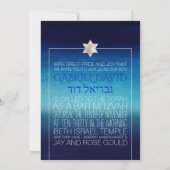 PixDezines Beach Bar Mitzvah/Deep Blue Zee Kaart (Achterkant)