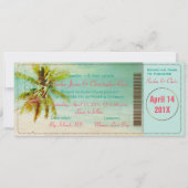 PixDezines  Beach Boarding Pass Kaart (Voorkant)
