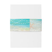 PixDezines Beach/Chadelier/Starfish Uitnodigingen Wikkel (Achterkant Voorbeeld)