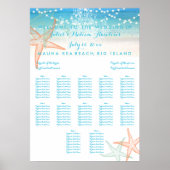 PixDezines Beach/Chadeliers/Seating Chart Poster (Voorkant)