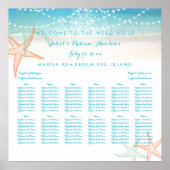 PixDezines Beach/Chadeliers/Seating Chart Poster (Voorkant)