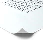 PixDezines Beach Elegant Calligraphy, Seating Poster (Hoek)