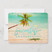 PixDezines Beach/Ocean/Palm Tree/Save the Date Save The Date (Voorkant)