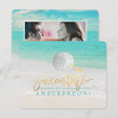 PixDezines Beach/Ocean/Starfish/Save the Date Save The Date (Voorkant / Achterkant)