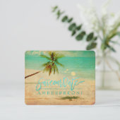 PixDezines  Beach/Palm Tree/Save the Date Save The Date (Staand voorkant)