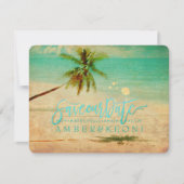 PixDezines  Beach/Palm Tree/Save the Date Save The Date (Voorkant)