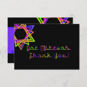 PixDezines Beach Palm Trees Mitzvah Dank u Bedankkaart (Voorkant / Achterkant)