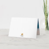 PixDezines Beach Palm Trees Mitzvah Dank u Kaart (Achterkant)