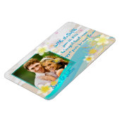 PixDezines beach+plumeria datum/DIY-kleur opslaan Magneet (Linkerzijde)