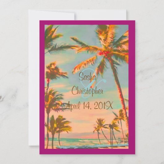 PixDezines  Beach Scence/Aloha/Luau Kaart (Voorkant)