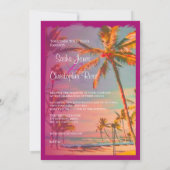 PixDezines  Beach Scence/Aloha/Luau Kaart (Achterkant)