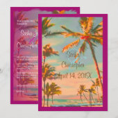 PixDezines  Beach Scence/Aloha/Luau Kaart (Voorkant / Achterkant)