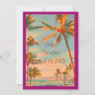 PixDezines Beach Scence/Aloha/Luau Kaart