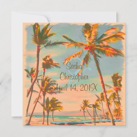 PixDezines Beach Scence/Aloha/Luau Kaart (Voorkant)