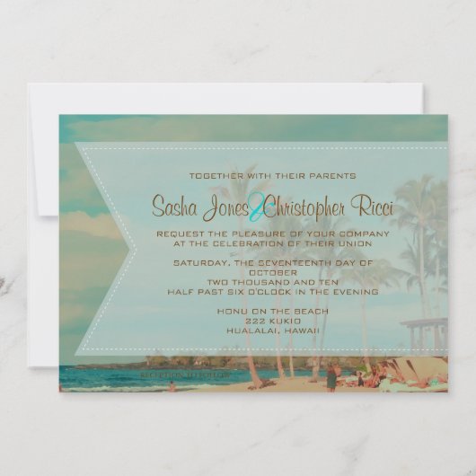 PixDezines  Beach Scence/hualai Kaart (Achterkant)