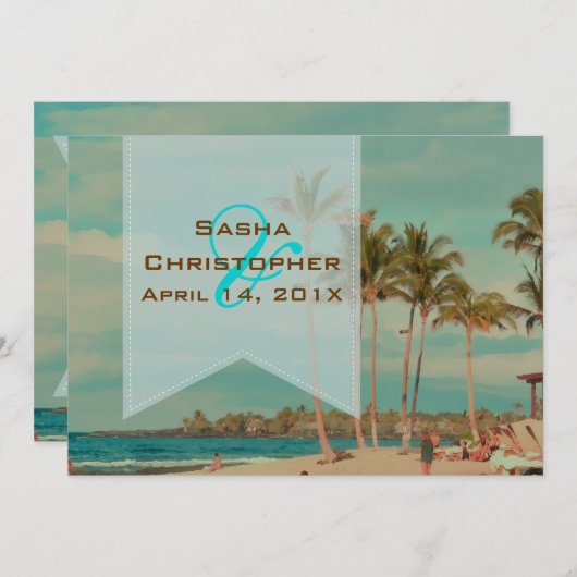 PixDezines Beach Scence/hualai Kaart (Voorkant / Achterkant)