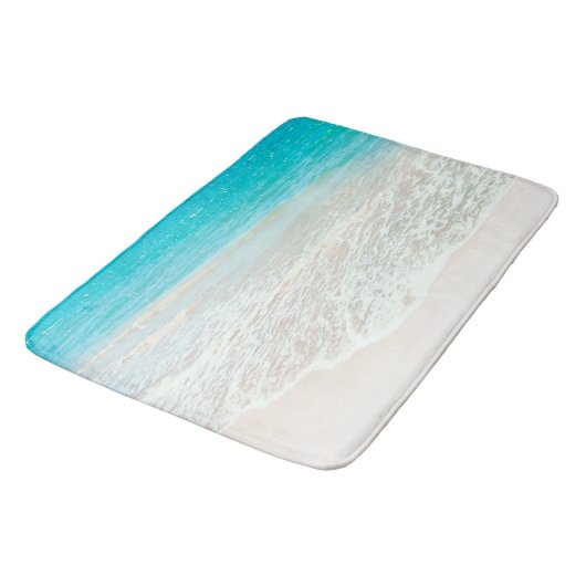 PixDezines Beach/Turquoise Blue Badmat (Gekanteld)