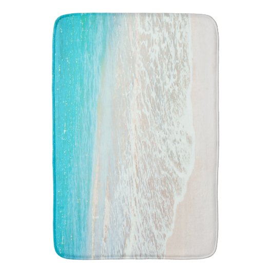 PixDezines Beach/Turquoise Blue Badmat (Voorkant Verticaal)