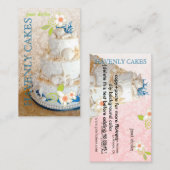PixDezines Beach Wedding Cake/Bakery/Pâtisserie Visitekaartje (Voorkant / Achterkant)
