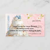 PixDezines Beach Wedding Cake/Bakery/Pâtisserie Visitekaartje (Achterkant)