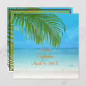 PixDezines Beach Wedding Invitations Kaart (Voorkant / Achterkant)
