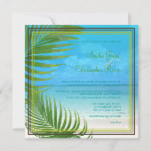 PixDezines Beach Wedding Invitations Kaart (Achterkant)