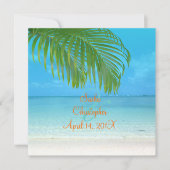 PixDezines Beach Wedding Invitations Kaart (Voorkant)