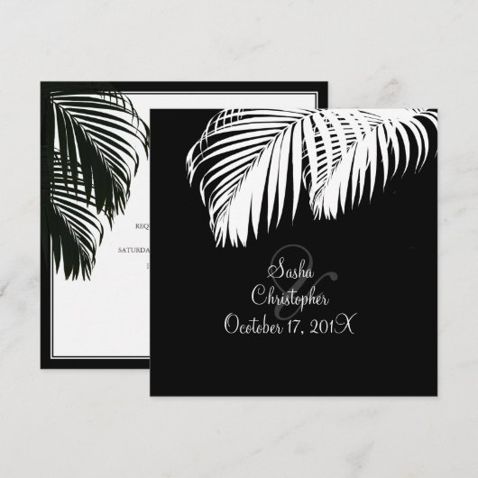 PixDezines Beach Wedding Invitations Kaart (Voorkant / Achterkant)