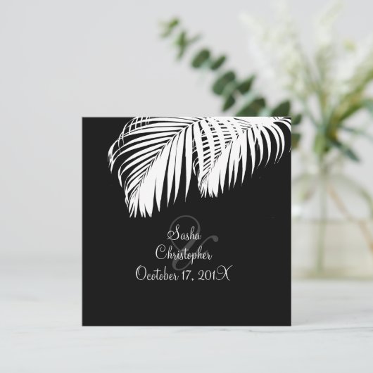PixDezines Beach Wedding Invitations Kaart (Staand voorkant)