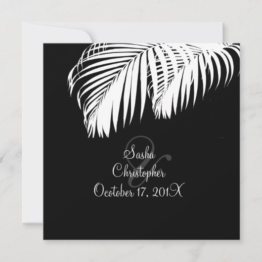 PixDezines Beach Wedding Invitations Kaart (Voorkant)