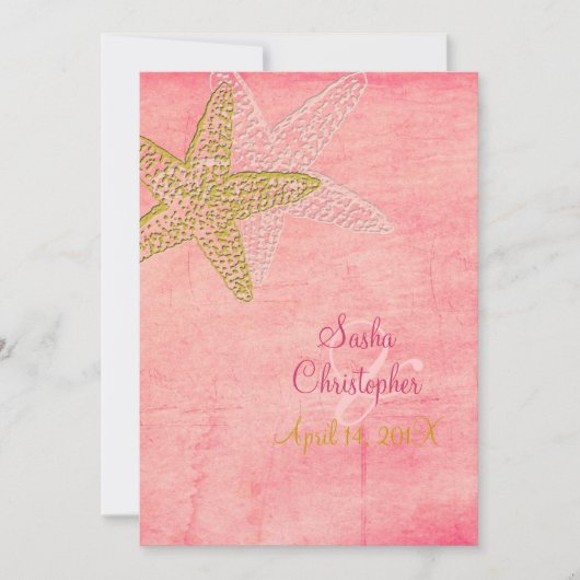 PixDezines Beach Wedding Invitations Kaart (Voorkant)