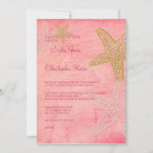 PixDezines Beach Wedding Invitations Kaart (Achterkant)