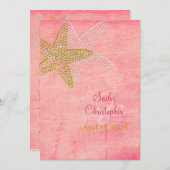 PixDezines Beach Wedding Invitations Kaart (Voorkant / Achterkant)