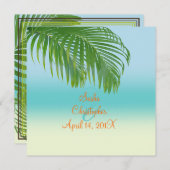 PixDezines Beach Wedding Invitations Kaart (Voorkant / Achterkant)