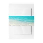 PixDezines Beach/White Sand/Turquoise Blue Ocean Uitnodigingen Wikkel (Voorkant Voorbeeld)