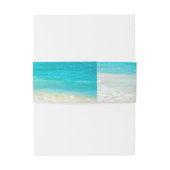 PixDezines Beach/White Sand/Turquoise Blue Ocean Uitnodigingen Wikkel (Achterkant Voorbeeld)