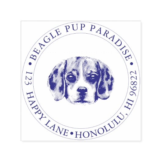 PixDezines Beagle Puppy Zelfinktende Stempel (Design)