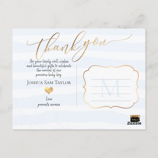 PixDezines Bedankt, Baby shower/Confetti/Hart Briefkaart (Achterkant)