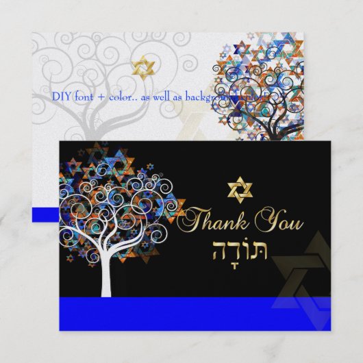 PixDezines bedankt, boom van het leven Bedankkaart (Voorkant / Achterkant)