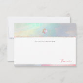 PixDezines BEDANKT Mitzvah geborstelde Waterverf RSVP Kaartje (Achterkant)