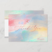 PixDezines BEDANKT Mitzvah geborstelde Waterverf RSVP Kaartje (Voorkant / Achterkant)