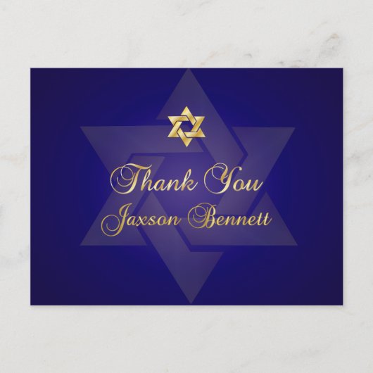 PixDezines bedankt u/Classic Mitzvah Briefkaart (Voorkant)