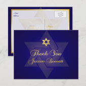 PixDezines bedankt u/Classic Mitzvah Briefkaart (Voorkant / Achterkant)